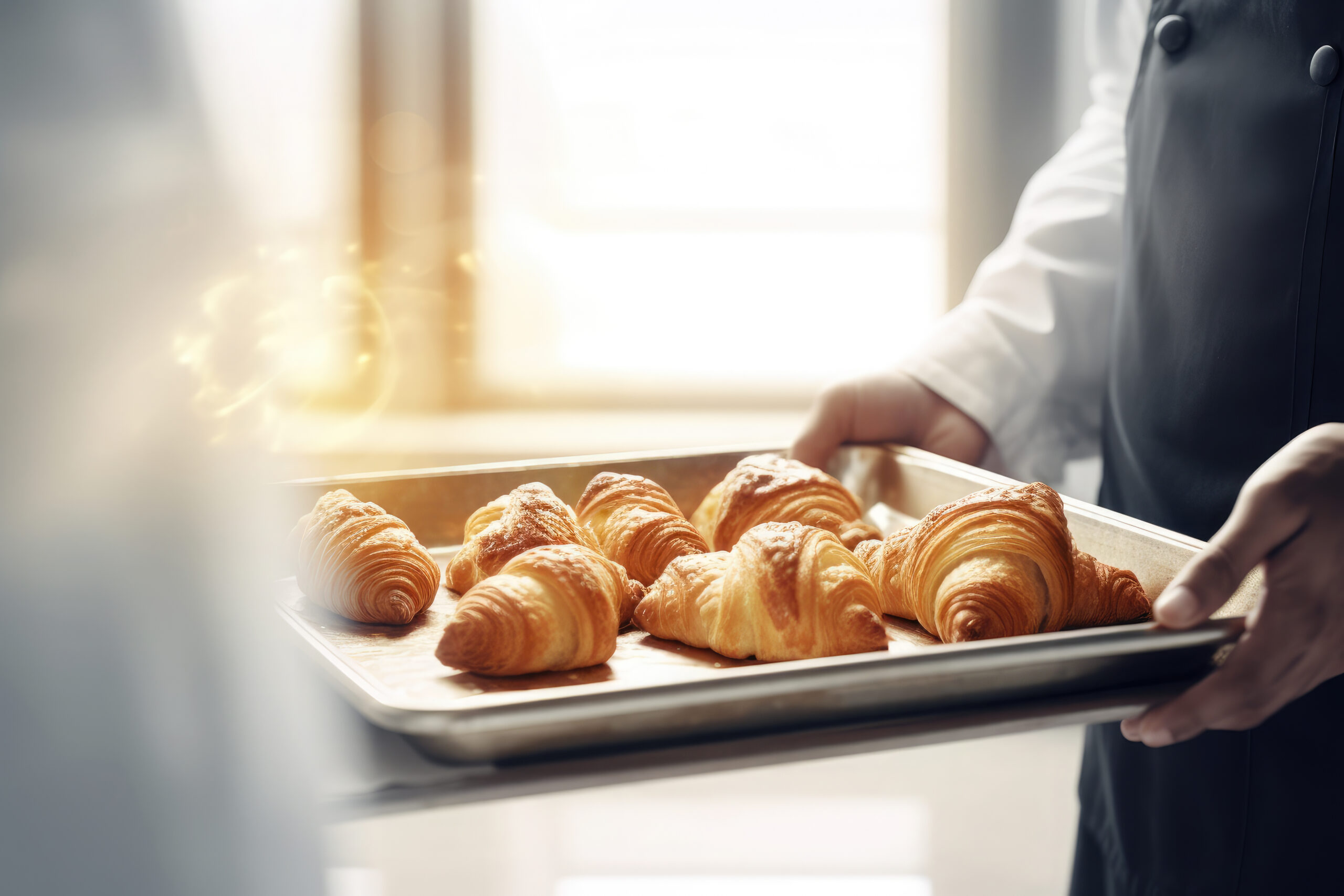 croissants op bakplaat